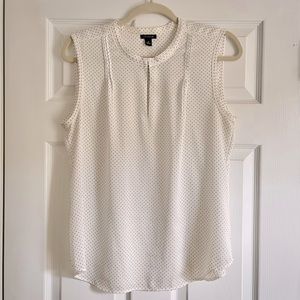 Ann Taylor Polka-Dot Sleeveless Blouse